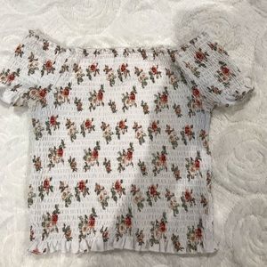 Floral off shoulder top